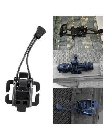 Clips Molle Tácticos AZB - 4 Piezas Nylon Negro
