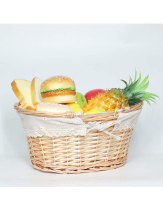 Cesta de Mimbre Natural MEIEM Grande 36.8x29x17.8 cm 2