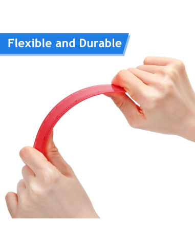 Regla Plástica Flexible Zonon 15.24 cm 100 Pcs para Estudiantes