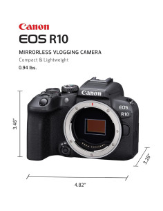 Cámara Sin Espejo Canon EOS R10 Cuerpo Solo 24.2 MP 4K 2