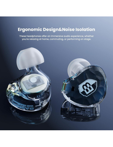 Auriculares In-Ear BASN ASONE Planar 14.2mm con Cable Desmontable