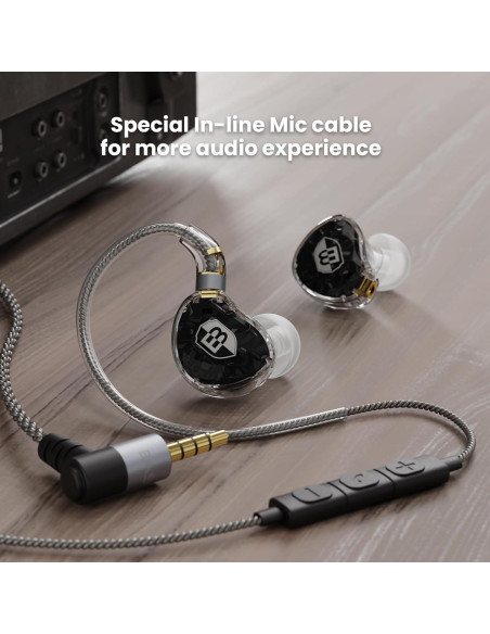 Auriculares In-Ear BASN ASONE Planar 14.2mm con Cable Desmontable