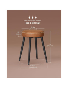 Juego de 2 Sillas de Comedor VASAGLE EKHO Cuero Sintético 2