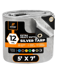 Lona de Polietileno Plateada 1.5m x 2.1m Xpose Safety - Impermeable y Resistente