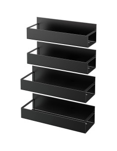 Estantes Magnéticos para Especias Genérico 4 Piezas Negro 2