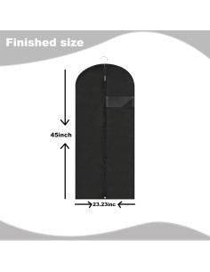 Bolsas para Vestidos LXLOVESM 114 cm 2 Paquete Negro 2