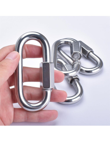 Enlaces Rápidos de Acero Inoxidable Alele M10 - 4 Paquetes