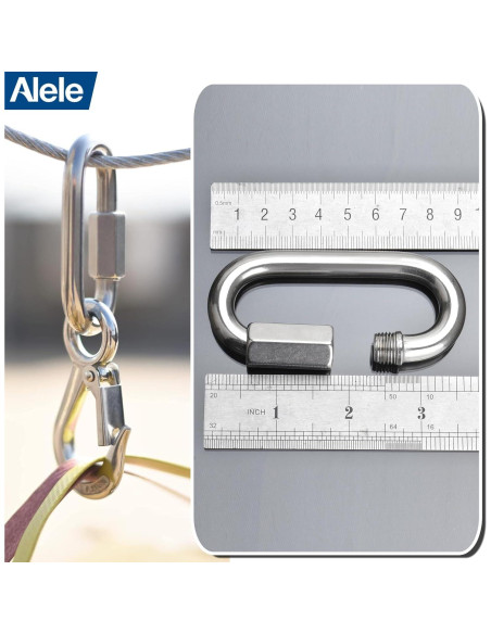Enlaces Rápidos de Acero Inoxidable Alele M10 - 4 Paquetes
