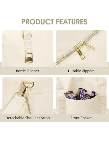 Bolsa Térmica Ceneda Grande 30 Latas 20L Beige Impermeable