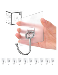Ganchos Adhesivos Antimbee 10-Pack Alta Resistencia 16.8 kg