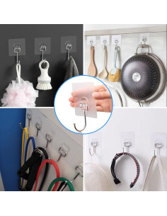 Ganchos Adhesivos Antimbee 10-Pack Alta Resistencia 16.8 kg 2