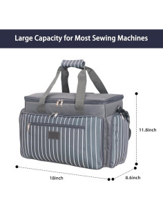 Funda para Máquina de Coser Fun Elements Gris 45.7x21.8x30 cm 2