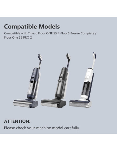 Rodillos y Filtros Reemplazo Tineco S5 - 1 Cepillo y 2 Filtros