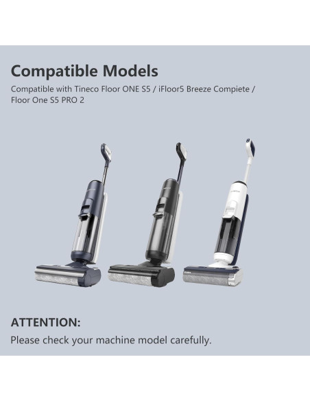 Rodillos y Filtros Reemplazo Tineco S5 - 1 Cepillo y 2 Filtros