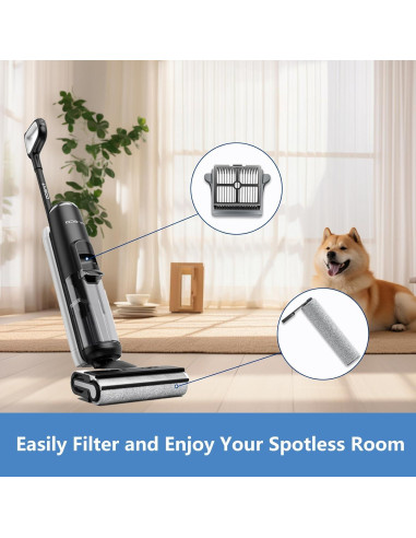 Rodillos y Filtros Reemplazo Tineco S5 - 1 Cepillo y 2 Filtros