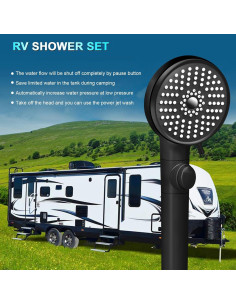 Cabezal de Ducha para RV FOCSPROD con Manguera 152 cm 5 Modos 2