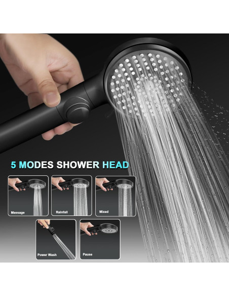 Cabezal de Ducha para RV FOCSPROD con Manguera 152 cm 5 Modos Cabezal de Ducha para RV FOCSPROD con Manguera 152 cm 5 Modos