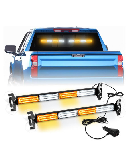 Barra de Luz Estroboscópica de Emergencia LRTER 45cm Ámbar/Blanco