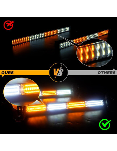 Barra de Luz Estroboscópica de Emergencia LRTER 45cm Ámbar/Blanco