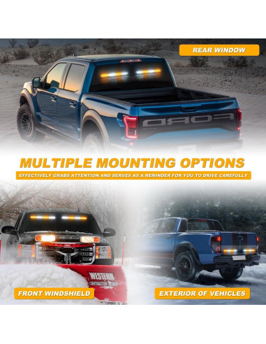 Barra de Luz Estroboscópica de Emergencia LRTER 45cm Ámbar/Blanco