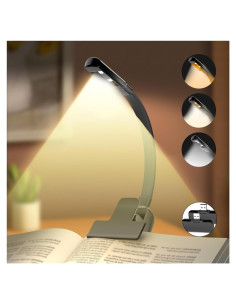 Luz de lectura recargable USB YouZhanDeng negra 3 colores
