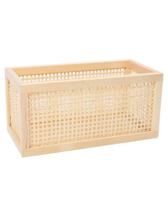 Cesta de Almacenamiento de Madera Pequeña 34.6x16.6 cm