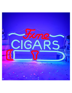 Cartel de Neón LED OvoNinn Cigarros Finos 22.2x40 cm