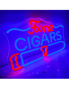 Cartel de Neón LED OvoNinn Cigarros Finos 22.2x40 cm 2