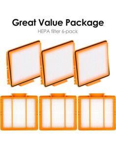 Filtros HEPA 6 Piezas Compatibles Shark AV2501AE RV2610WD 2