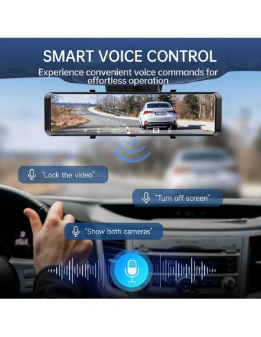 Cámara Dash 4K TUIFAC VT15 con GPS y Pantalla 12"