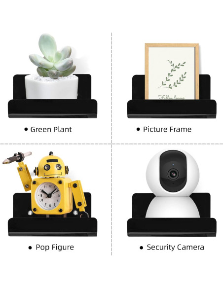 Estantes Flotantes de Acrílico Douildhaiy - 3 Piezas 10.16 cm