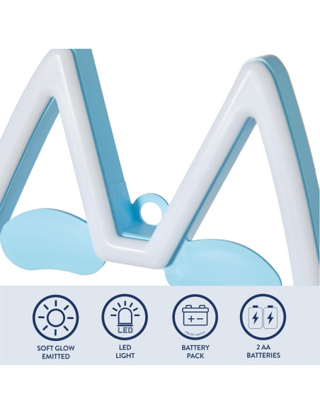 Arte de Pared Colgante LED Neón Bluey 20.5x13.97 cm Arte de Pared Colgante LED Neón Bluey 20.5x13.97 cm