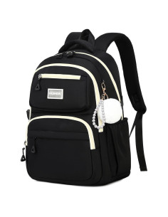 Mochila Escolar para Niñas MOONBABY Negra 45x18x34 cm