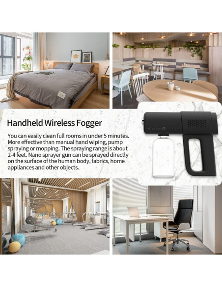 Nebulizador Desinfectante Inalámbrico Svkipibe K5 380ml