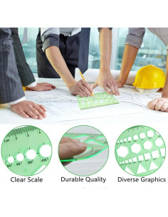12 Plantillas Geométricas CFTfabMS para Dibujo y Diseño 2