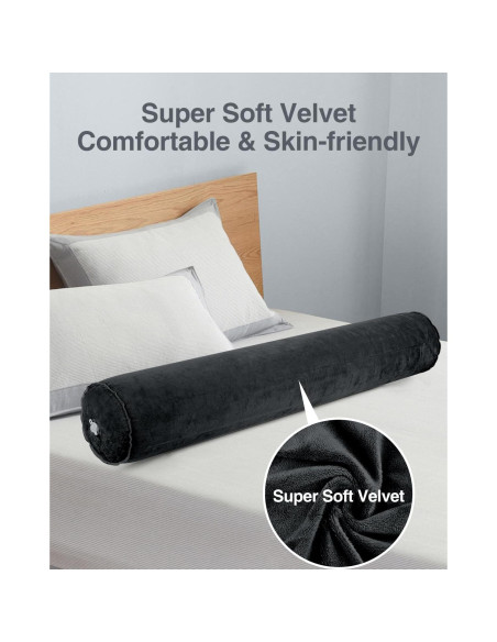 Almohada Corporal Inflable Luxtude 120 cm Negra para Dormir