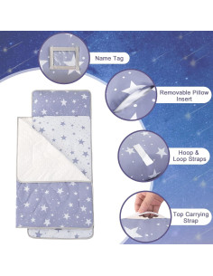 Colchoneta para Siesta Wowelife Estrella Gris 127x51 cm 2