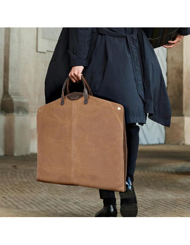 Bolsa de Traje Polare de Cuero y Lona 109 cm Impermeable