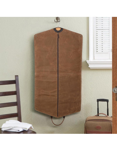 Bolsa de Traje Polare de Cuero y Lona 109 cm Impermeable