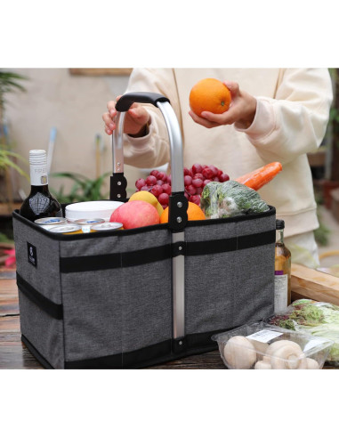 Cesta Plegable ALLCAMP 27L Negra - Almacenamiento Compacto