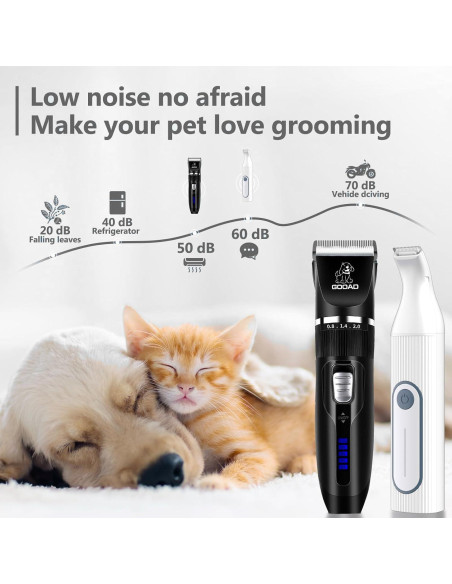 Kit de Cortapelos para Mascotas GOOAD - 4 en 1 Silencioso