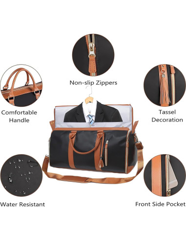 Bolsa Duffle Impermeable LANSKLBD 2 en 1 para Ropa y Zapatos