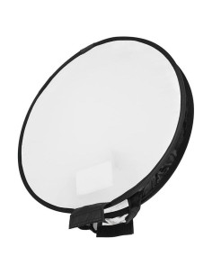 Difusor Softbox Redondo Reflex Camera 30cm Tela Negra+Blanca