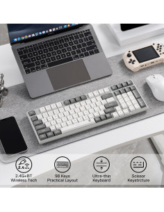 Teclado Inalámbrico Redragon BK7114 Slim 98 Teclas Rosa 2