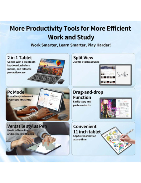 Tablet Android 15 QDDQ 11" 24GB RAM 128GB 1TB Expandible Tablet Android 15 QDDQ 11" 24GB RAM 128GB 1TB Expandible