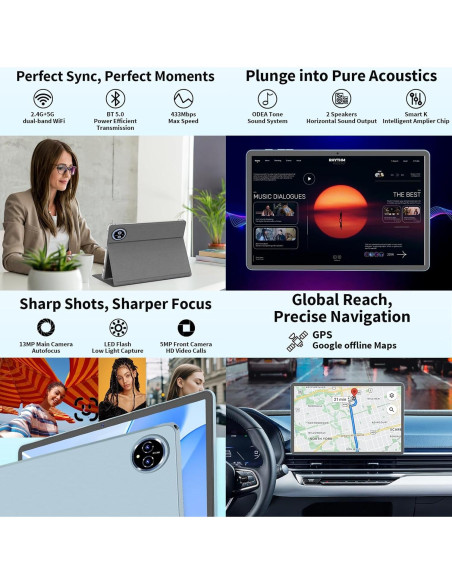 Tablet Android 15 QDDQ 11" 24GB RAM 128GB 1TB Expandible Tablet Android 15 QDDQ 11" 24GB RAM 128GB 1TB Expandible