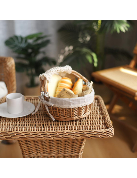 Cesta de Mimbre SHCMSADO con Asas 25x22x12.5 cm Beige Cesta de Mimbre SHCMSADO con Asas 25x22x12.5 cm Beige