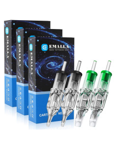 Agujas de Cartucho para Tatuaje Emalla 60Pcs Tamaño Mixto