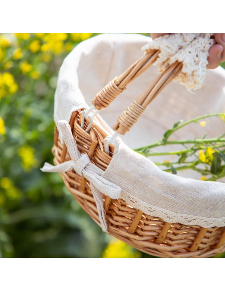 Cesta de Mimbre SHCMSADO con Asas 25x22x12.5 cm Beige Cesta de Mimbre SHCMSADO con Asas 25x22x12.5 cm Beige