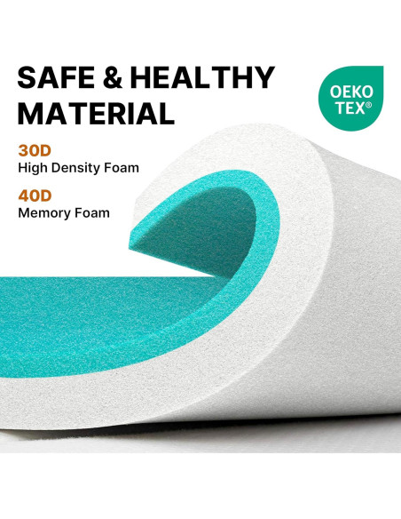 Colchón Futon Gaialoop Twin XL Espuma Viscoelástica 80x38cm